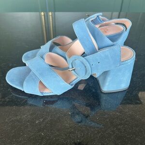 Jcrew Holiday special Edition Blue Suede Women's Sandals - 8